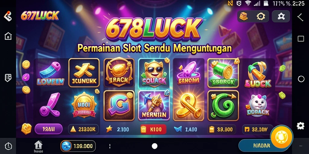 Screenshot gameplay 678LUCK dengan tema slot menarik