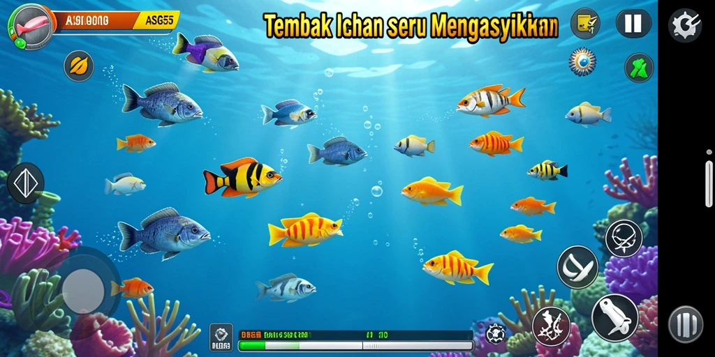 Tangkapan layar penuh aksi gameplay Tembak Ikan.