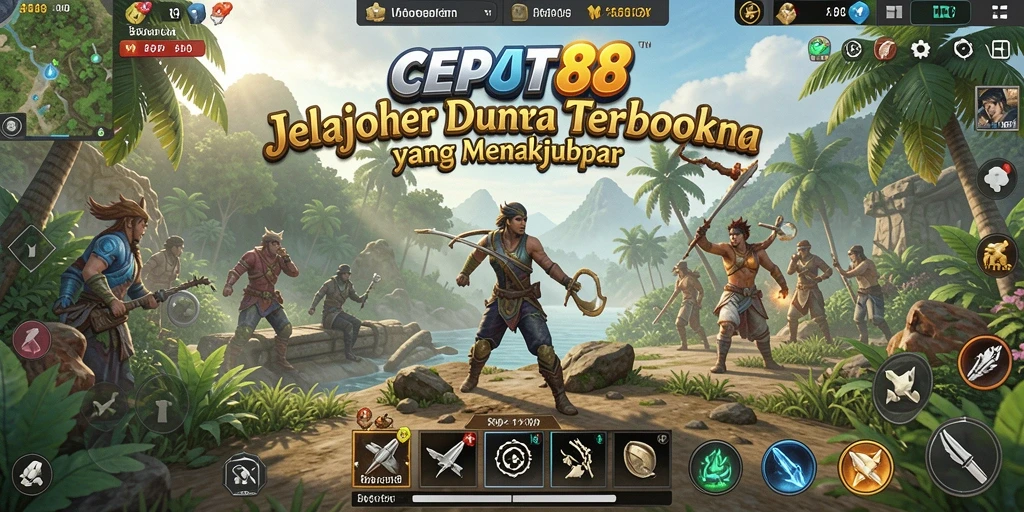 Screenshot gameplay CEPAT88 yang menampilkan pemandangan luar biasa di dunia terbuka.