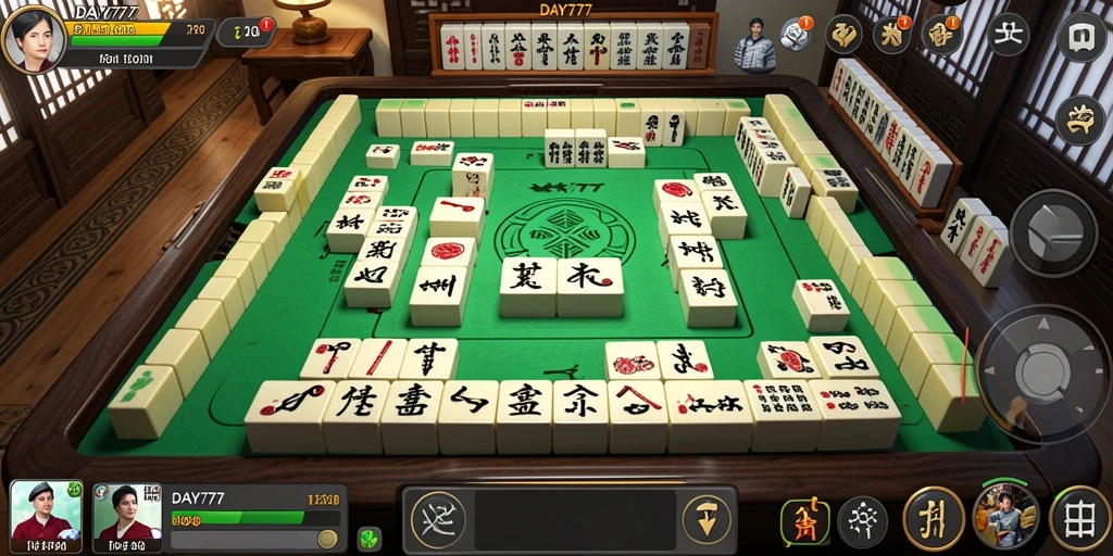 Screenshot DAY777 menampilkan gameplay seru Mahjong dengan grafis menawan.