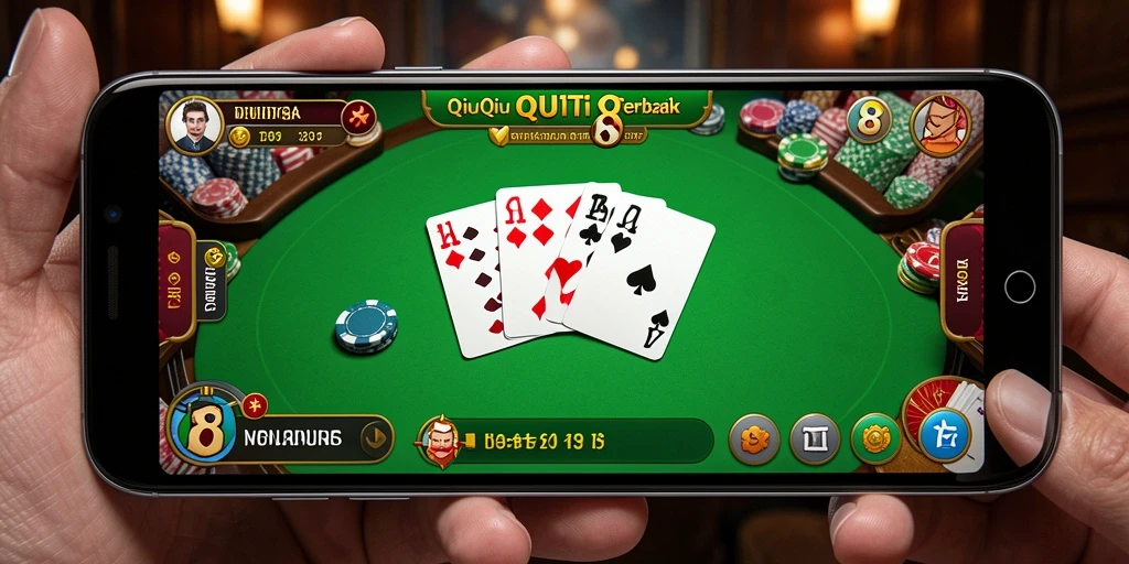 Tampilan gameplay seru dalam QiuQiu.