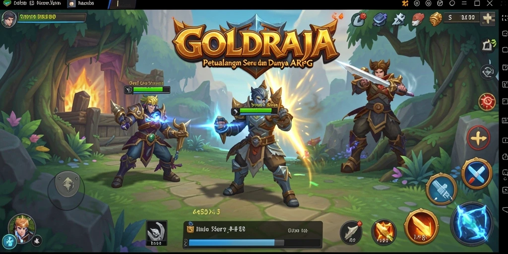 Tampilan screenshot gameplay ARPG yang mendebarkan di GOLDRAJA.