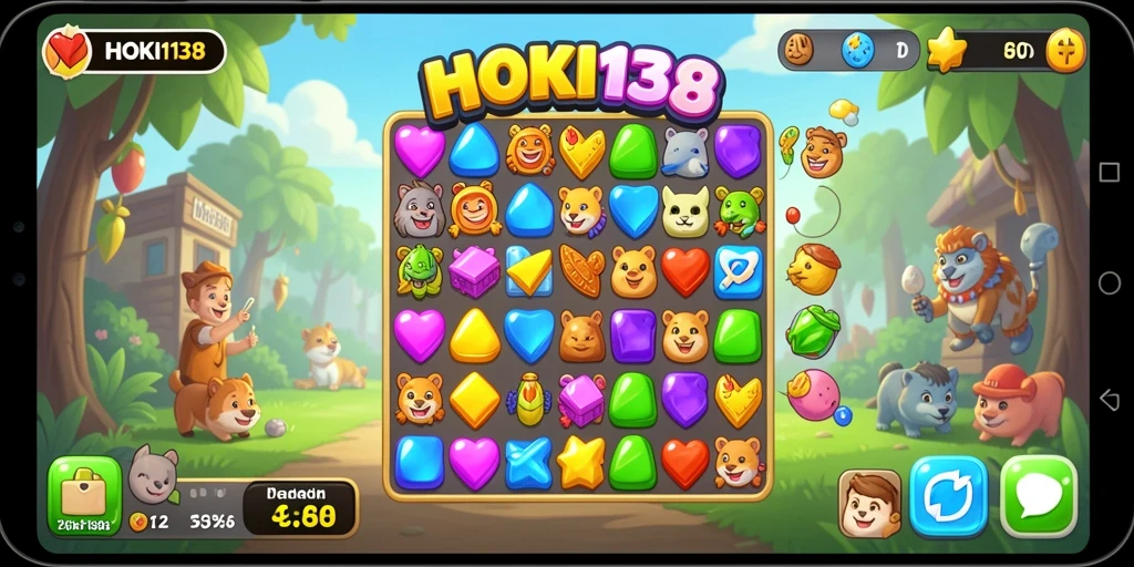 Tampilan gameplay HOKI138 yang menyenangkan dan penuh warna.