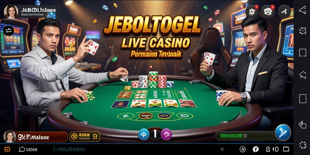 Tampilan unggulan permainan Live Casino JEBOLTOGEL yang mendebarkan.