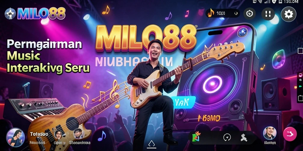 Screenshot gameplay MILO88 menunjukkan interaksi seru dalam bermain musik.