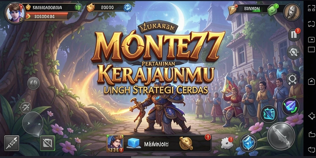 Tampilan gameplay MONTE77 dengan pertahanan strategis yang mendebarkan.