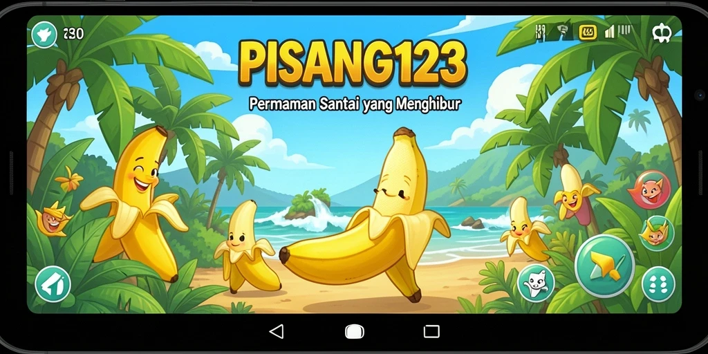 Tampilan gameplay menarik dari PISANG123 dengan karakter dan level yang berwarna.