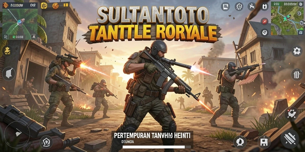 Gameplay intens di SULTANTOTO Battle Royale dengan aksi mendebarkan.