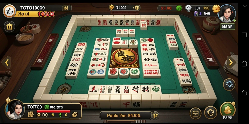 Tampilan gameplay Mahjong yang seru dan penuh warna.