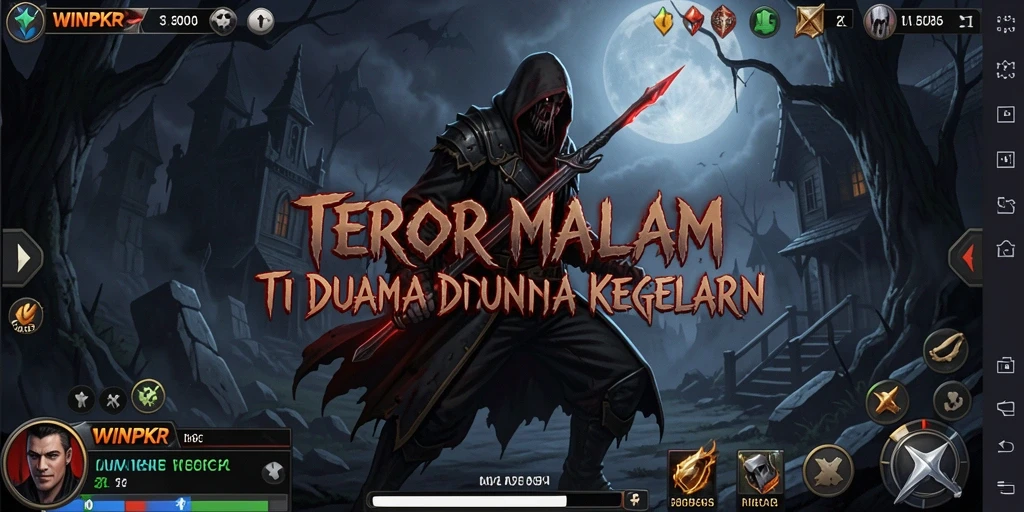 Screenshot gameplay <strong>WINPKR</strong> menampilkan suasana mencekam yang mengintimidasi.